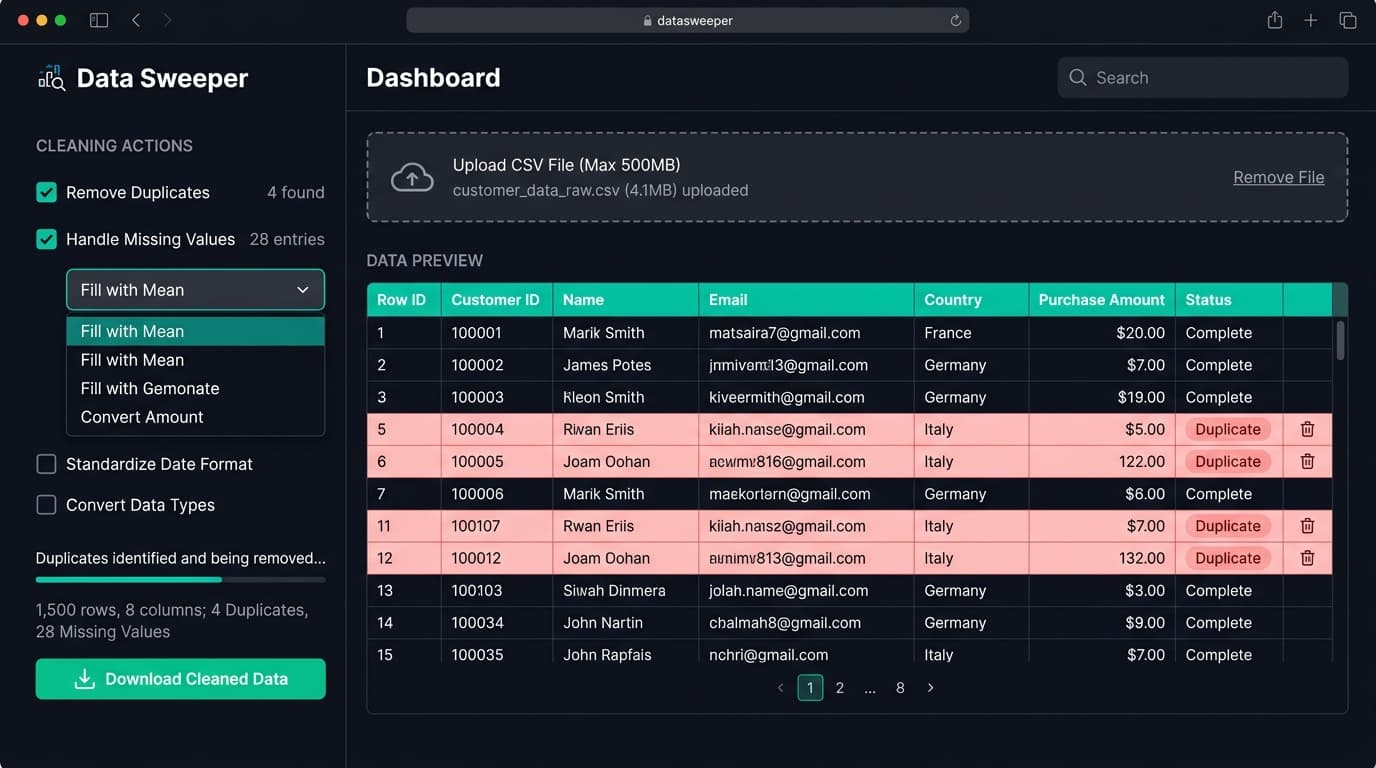 Data Sweeper - CSV Data Cleaning App